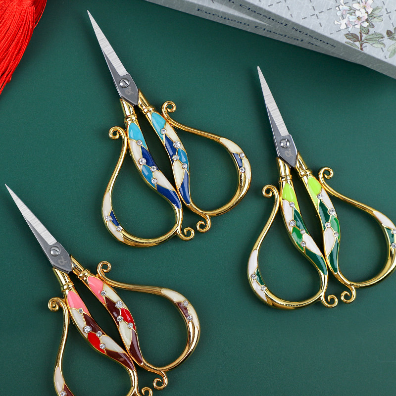 新款十字绣剪刀轻奢复古剪刀高档专用刺绣精致手工剪线头家用剪子,居家布艺,剪刀,淘宝优惠券,粉丝福利购,淘宝优惠卷