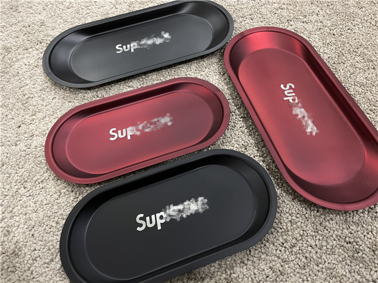 包邮sup潮牌金属盘子简约潮牌ins风钥匙盘置物盘水果盘杯盘定LOGO