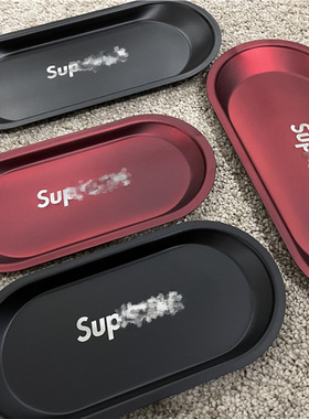 包邮sup潮牌金属盘子简约潮牌ins风钥匙盘置物盘水果盘杯盘定LOGO