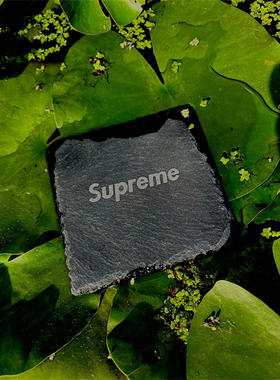 包邮sup纯手工天然石材杯垫方形耐用受热隔热黑色中式古朴石板垫