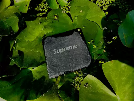  Sup Pure Handmade Natural Stone Coaster Square Durable Heat Insulation Black Chinoiserie Antique Slate Mat