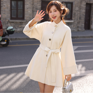 石原里美羊绒大衣S家新款纱绘子商场专柜同款毛呢羊毛外套秋冬装