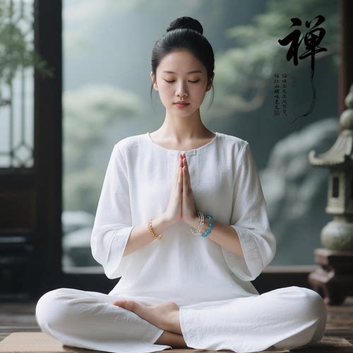 高级感禅修服素衣中国风禅意女装