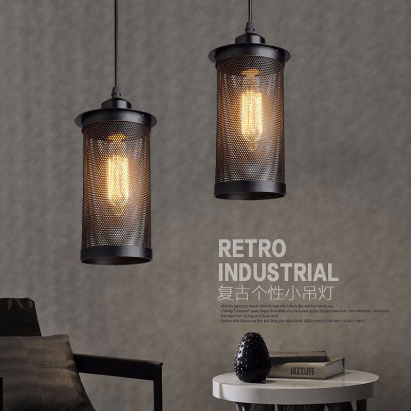 工业风个性铁艺复古吊灯酒店咖啡馆餐厅吧台美式乡村烟囱创意家用