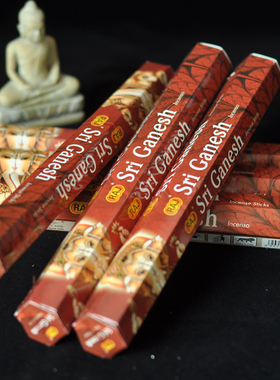 Sri Ganesh伽内什 象鼻财神进口RAJ印度香手工熏香香薰线香长香