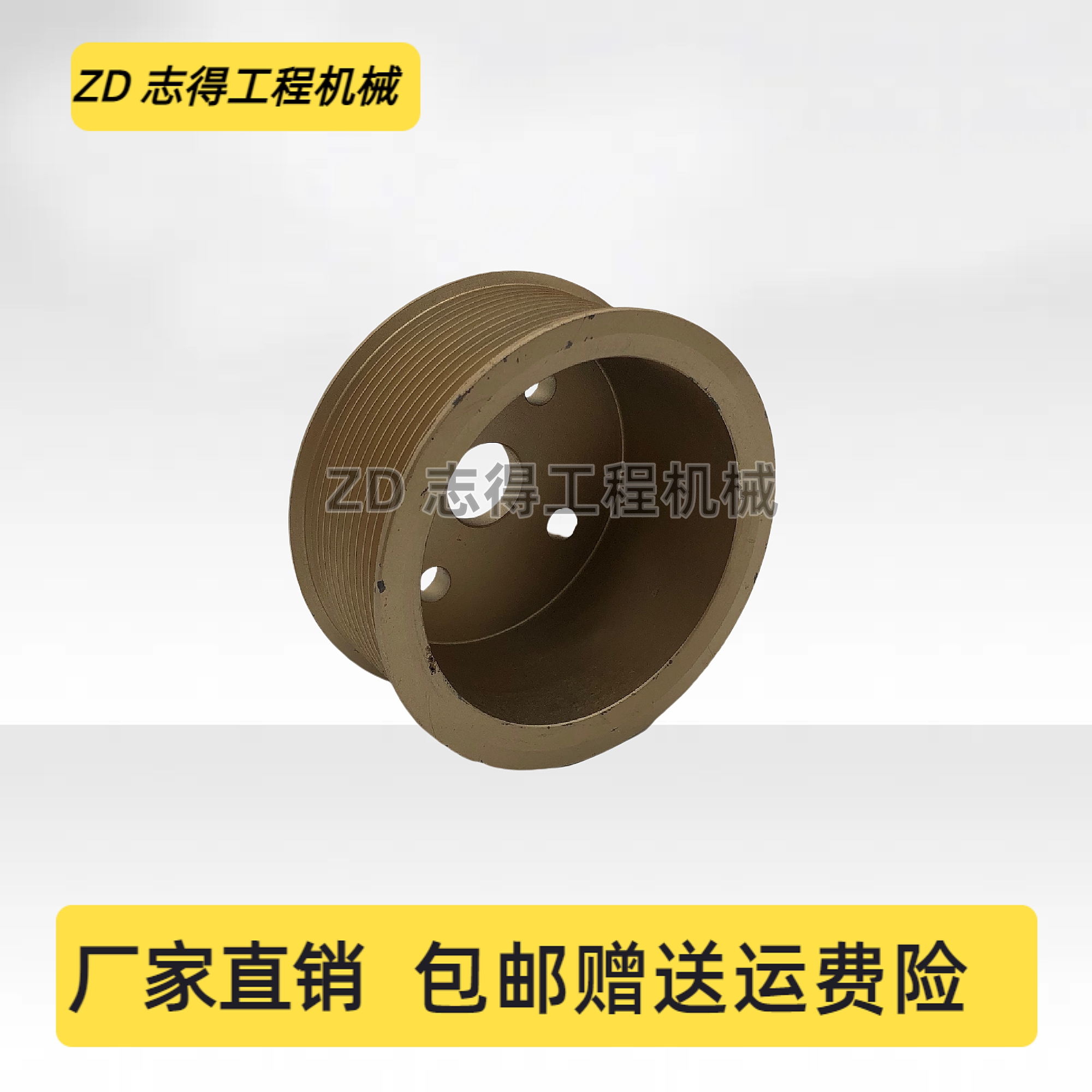 卡特E320B/320C/320D水泵皮带轮三菱S6K/C6.4发动机带中冷挖掘机