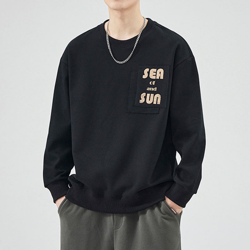 重磅圆领男士宽松潮牌卫衣