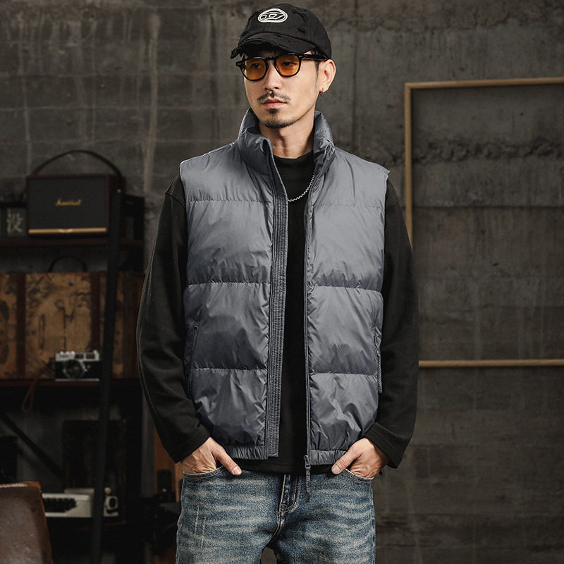 羽绒服男马甲男款2024新款轻薄保暖冬季90鸭绒男士外套秋冬大码潮