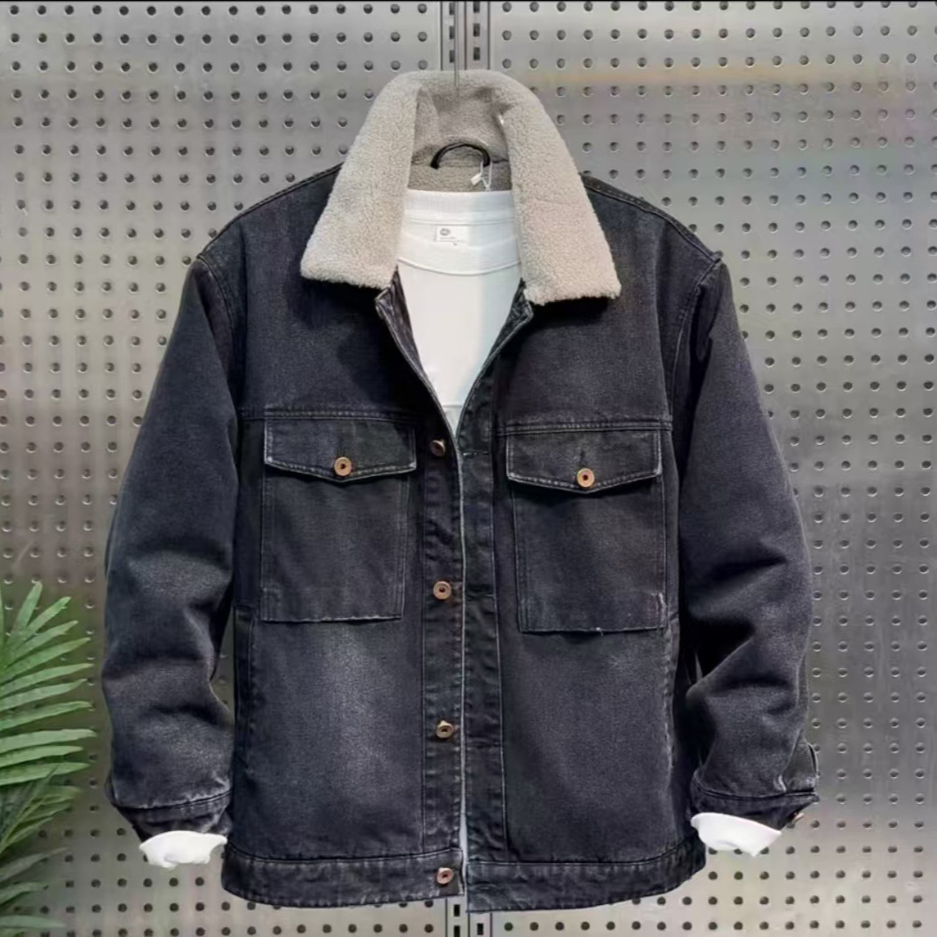 2024冬季男士羊羔毛夹克