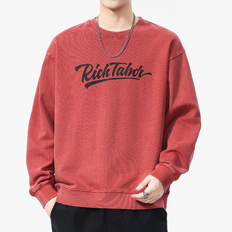 重磅纯棉男士宽松卫衣2025新款