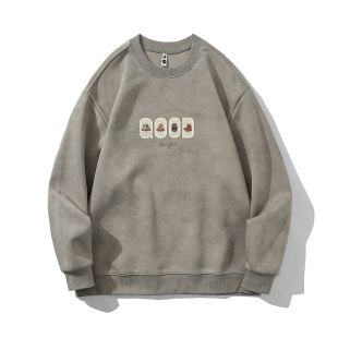 春秋季 男士 2025新款 休闲百搭打底衫 潮牌上衣 宽松大码 圆领卫衣男款