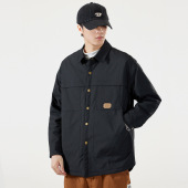 潮流宽松休闲内衬夹棉夹克上衣外套男上衣男 贴标工装 棉衣衬衫 美式