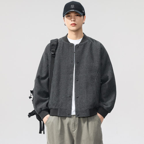 美式复古高街重磅棒球服男