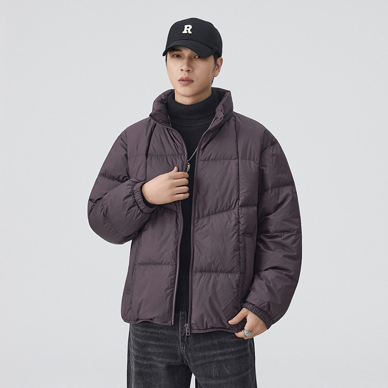 90白鸭绒立领羽绒服男外套