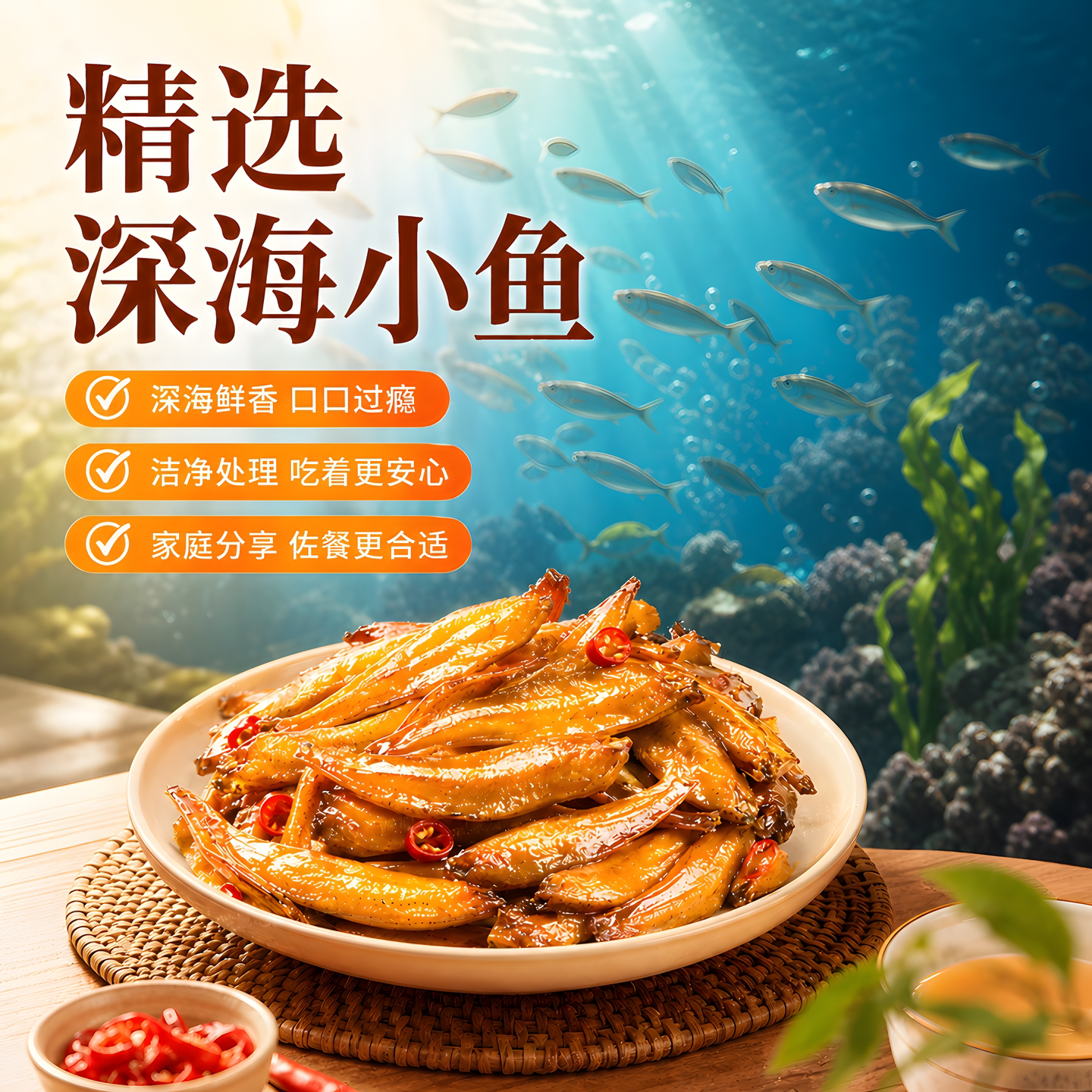 湘味香辣小鱼仔即食真空装