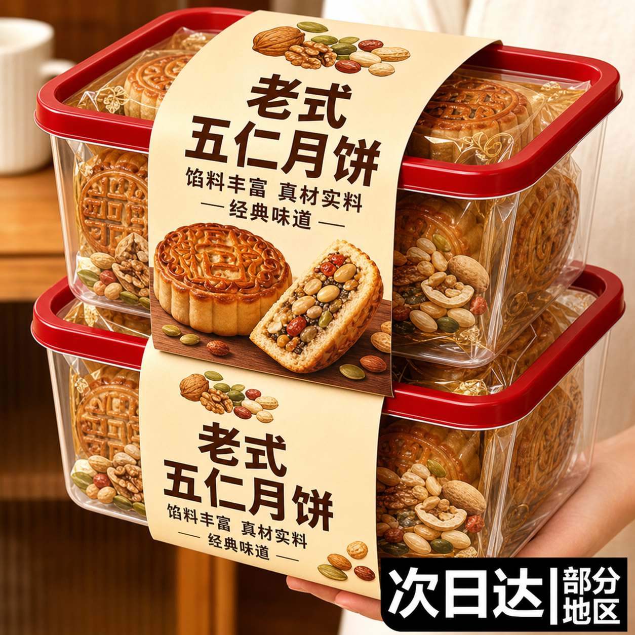 老字号纯手工广式五仁月饼