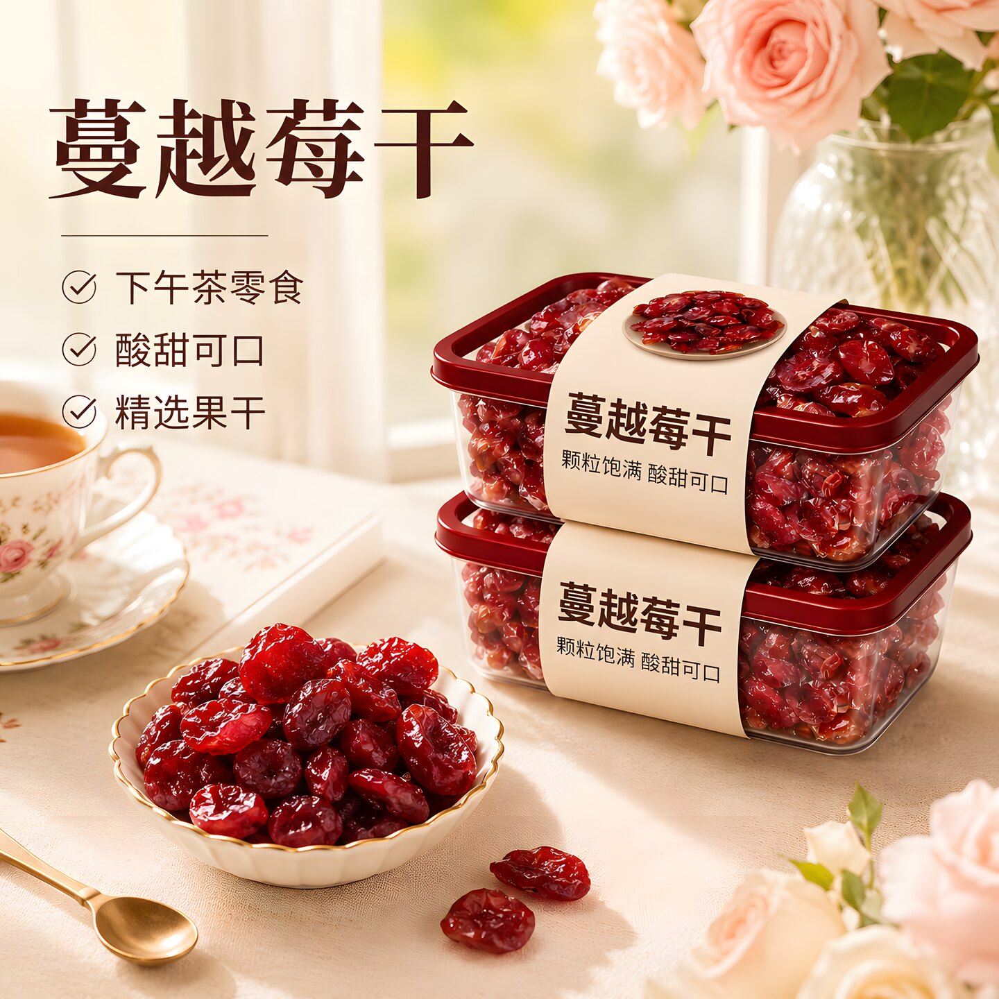 蔓越莓干无糖无添加官方旗舰店烘焙专用孕妇零食甜品雪花酥原材料
