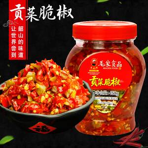 湖南剁椒毛家食品贡菜脆椒汤妈妈毛家官方旗舰店剁辣椒酱韶山特产