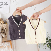 背心外穿男童马夹内穿儿童韩式 春秋薄款 婴儿马甲针织宝宝毛衣开衫