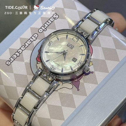 hellokitty联名手表女高颜值ins 初高中学生轻奢小众三丽鸥石英表