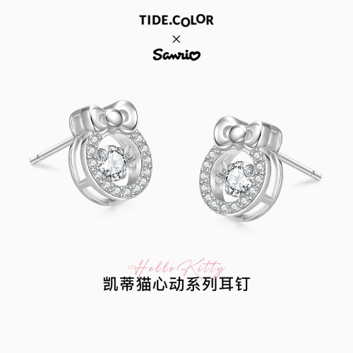 hellokitty正版纯银耳钉