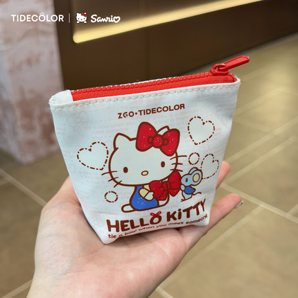 正版带标 三丽鸥凯蒂猫零钱包迷你女孩 hellokitty挂件耳机收纳包