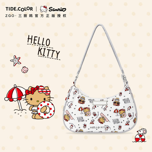 hellokitty限定黑皮辣妹腋下包