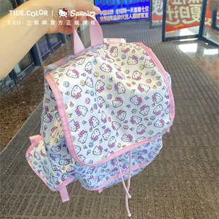 hellokitty大容量印花双肩包女初中大学生书包三丽鸥旅游户外背包