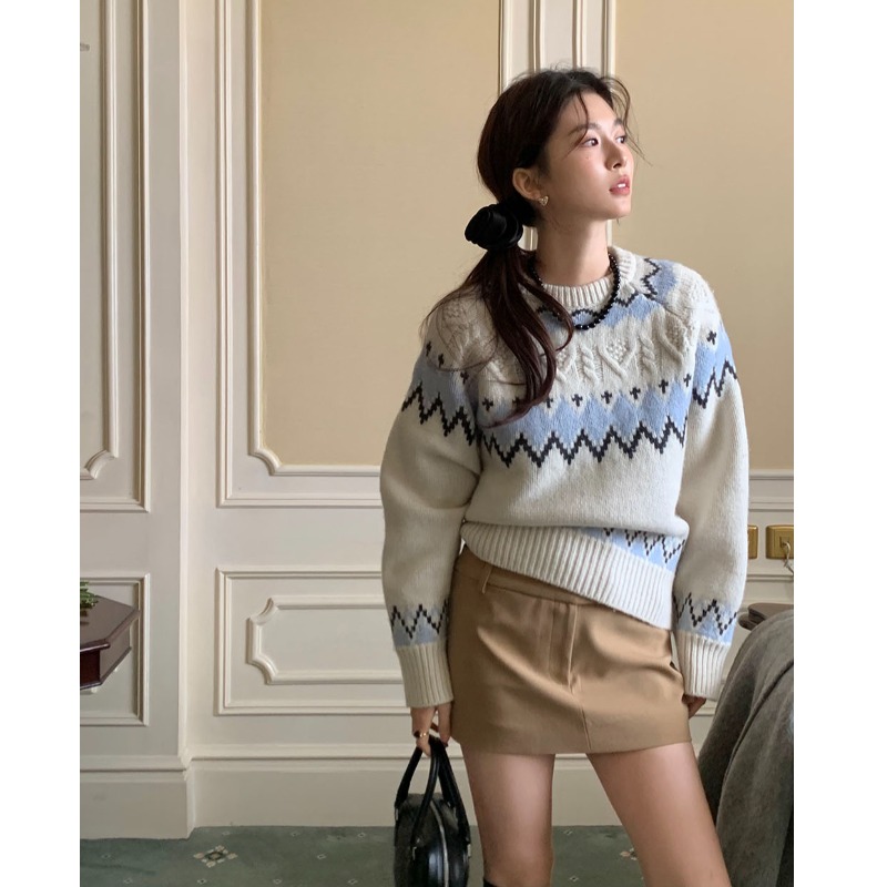 费尔岛圣诞款毛衣女款