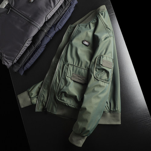 户外MA1飞行款！立体剪裁 挺括有型！秋季男士棒球领工装夹克外套