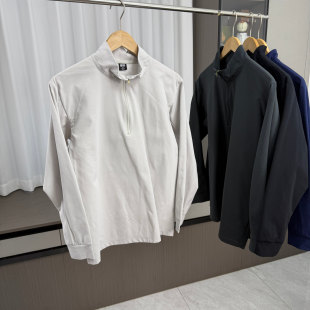 盟锐卡自留款 男春夏速干吸湿透气半拉链休闲打底T恤 轻盈亲肤