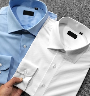 水溶棉男士 140S高支液氮工艺 修身 长袖 条纹衬衣潮 柜5800 衬衫 意式