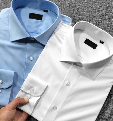 柜5800 意式140S高支液氮工艺 水溶棉男士修身长袖衬衫条纹衬衣潮