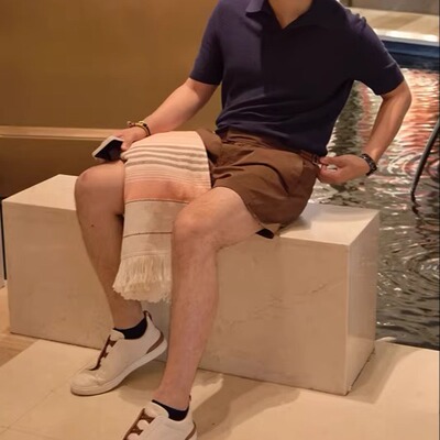 麦叔同款！意式老钱风！柜6250！3D立体裁剪！男士高奢休闲五分裤