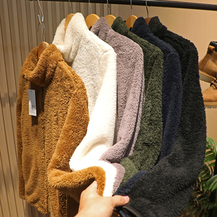 保暖长绒拉链立领夹克情侣抓绒衣外套 男士 秋冬主打款 太舒服了