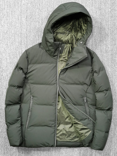 U家外贸 180g高充绒加厚无缝90绒冬季防水男士连帽羽绒服夹克外套