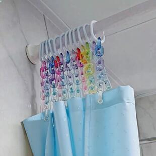 浴帘窗帘扣延长挂钩透光帘延长链亚克力加厚结实彩色2025年新款