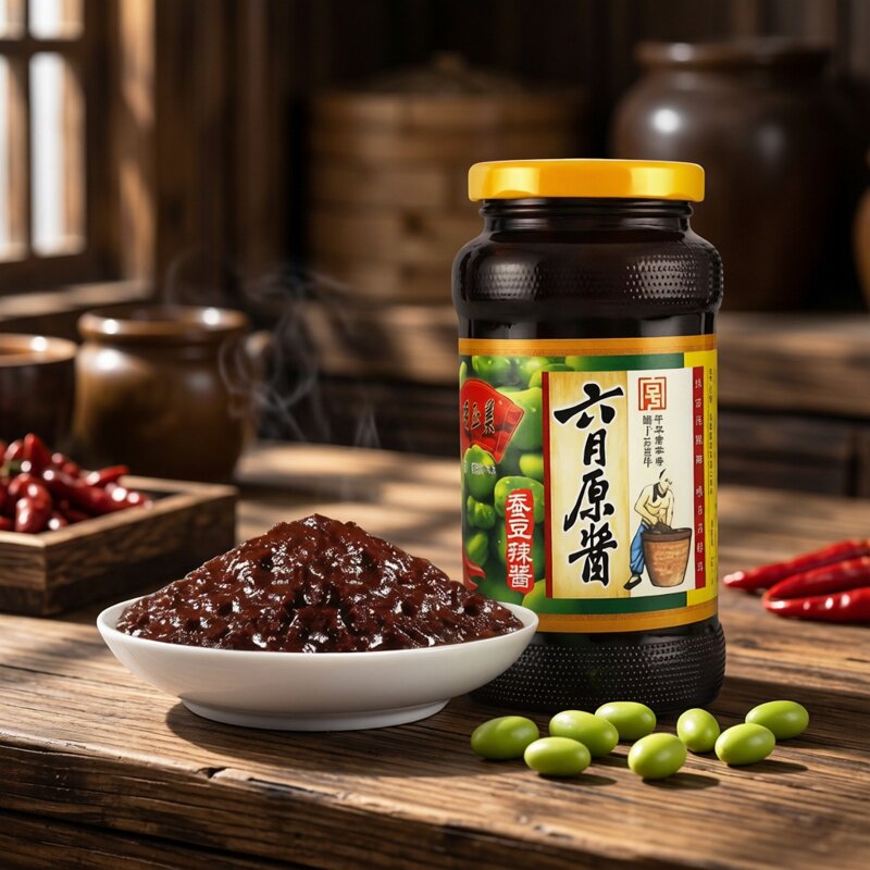 正品安庆胡玉美蚕豆酱500g蚕豆辣酱豆瓣酱餐饮拌面调味蚕豆酱黑酱