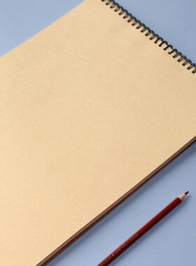 日记本封面加厚黑色线圈本艺术简约A48K牛皮纸素描本光滑面小清新