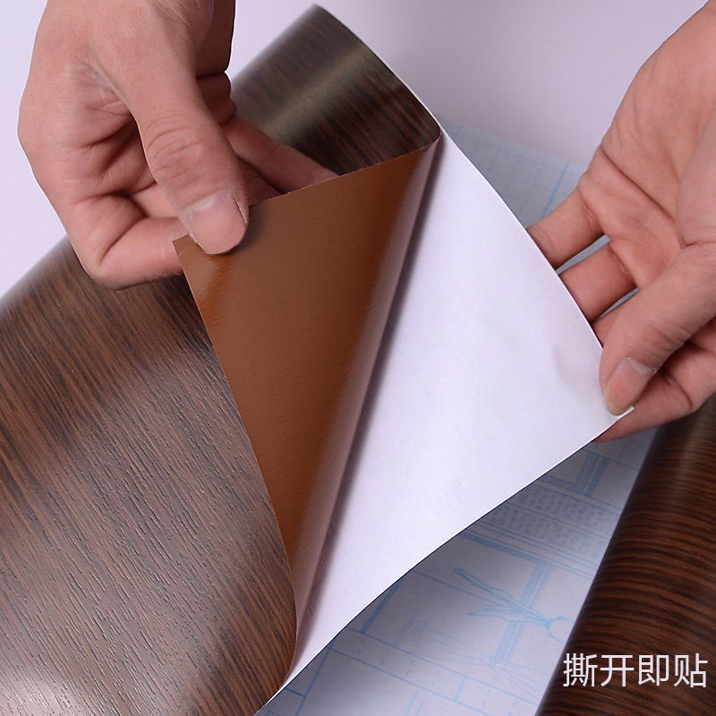 仿真木纹橱柜翻新PVC墙壁装饰