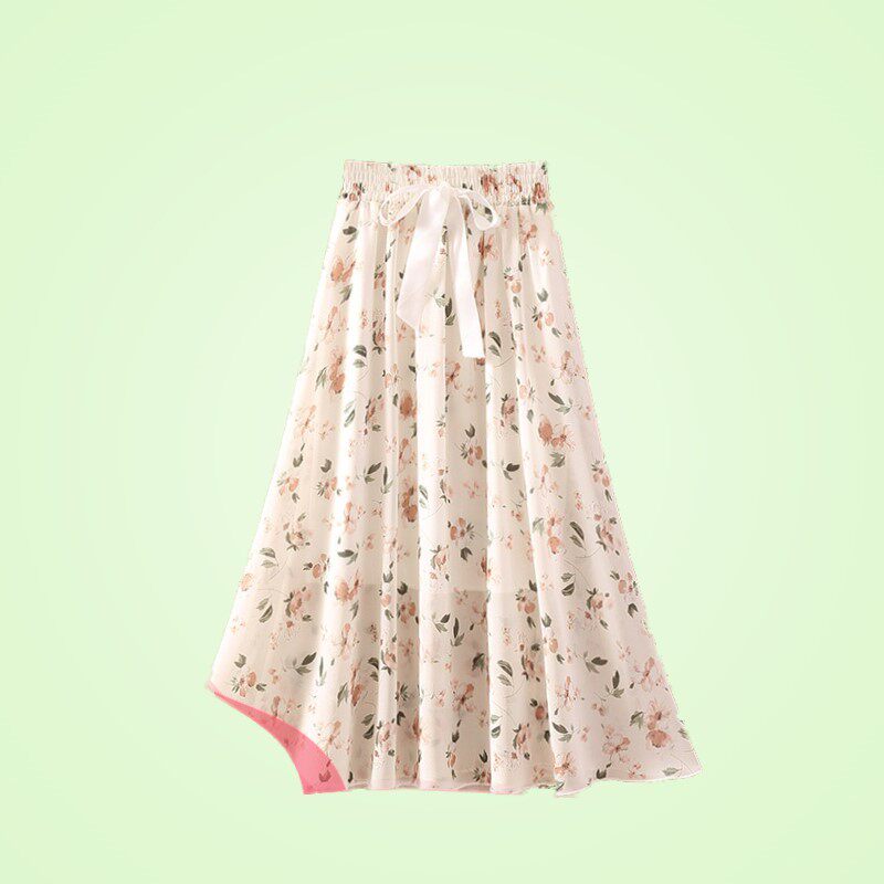 2020 new pattern Korean Edition printing skirt Mid length version Chiffon longuette Chinese style Paige spring and autumn skirtin the Women's clothing/Boutique , Skirts  category - from Buy2taobao.com to provide professional Taobao agent buy service