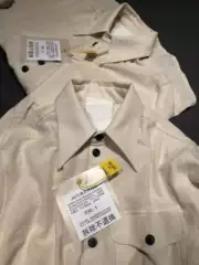 Traditional Weaving Method Pure Cotton Shirt Jas Style Artisan Style Long-Sleeve Shirt with Horn Button Decoration