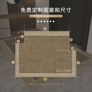 入户门地垫家用轻奢高级感别墅大门口防滑脚垫子进门玄关耐脏地毯