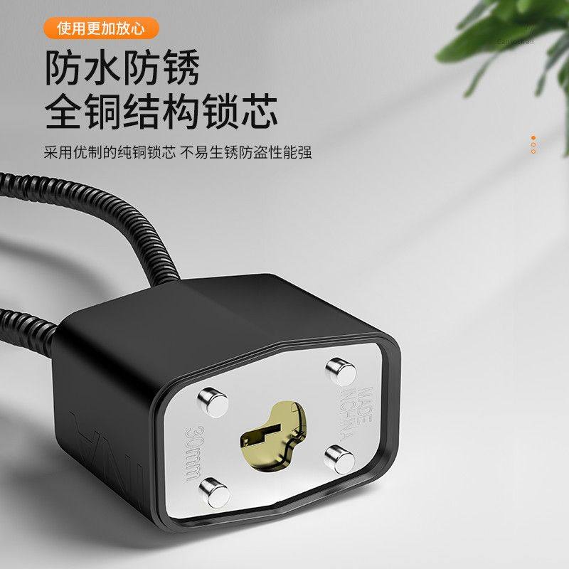 钢丝挂锁柜子小锁带钥匙储物柜文