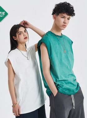 ARTIE男装|2023新款渐变反底炒做旧坎肩背心高街潮牌洗水复古背心