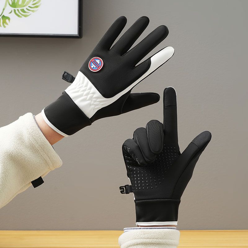 秋冬季保暖手套女款户外防风防寒