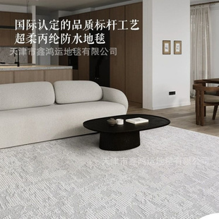 新西兰羊毛客厅地毯防水防污免洗可擦免打理奶油风轻奢高级感卧室