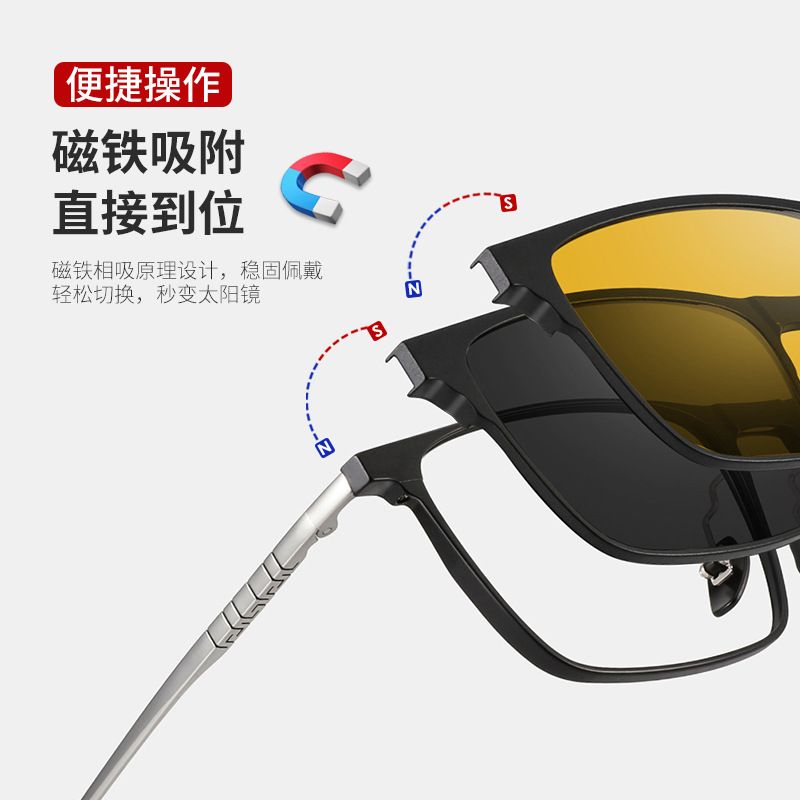 超轻铝镁纯钛近视眼镜框大脸墨镜