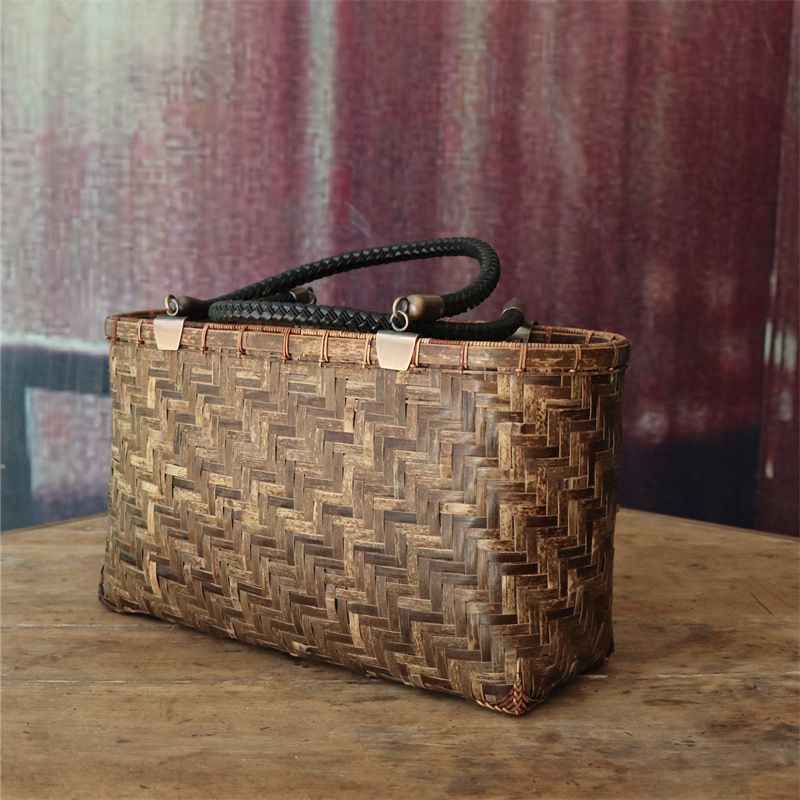 竹制品竹编包紫竹竹编茶具收纳包