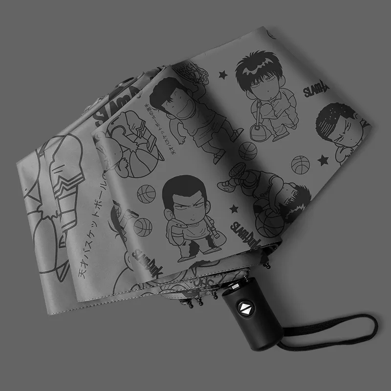 灌篮高手全自动雨伞女ins折叠太阳伞防晒防紫外线遮阳晴雨两用学